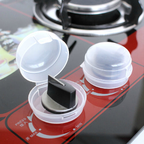 2 Pcs/lot Stove And Oven Knob Child's Safety Covers Clear Kitchen Gas Stove Locks